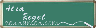 Alia Regel Visitenkarte